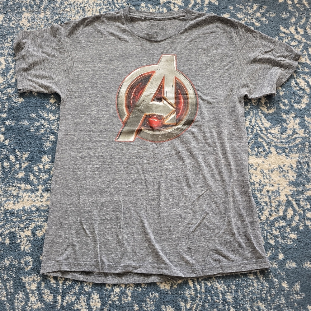 Gray Avengers Logo T-Shirt